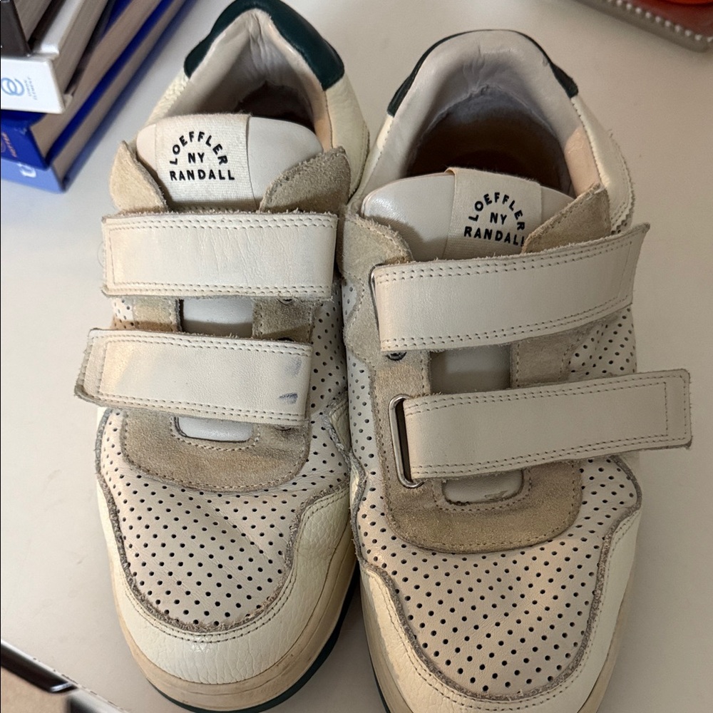 Loeffler Randall women’s Cream and Black Polka Dot Sneakers
